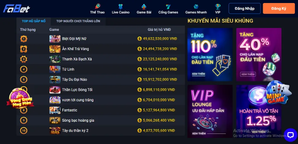 Người chơi đang tận hưởng các trò chơi tại bet29